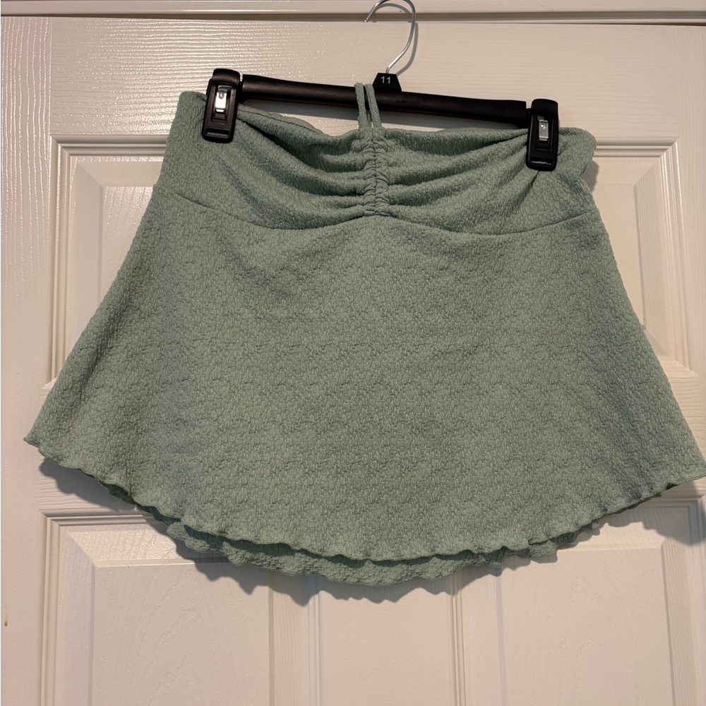Green Halter Tie Top